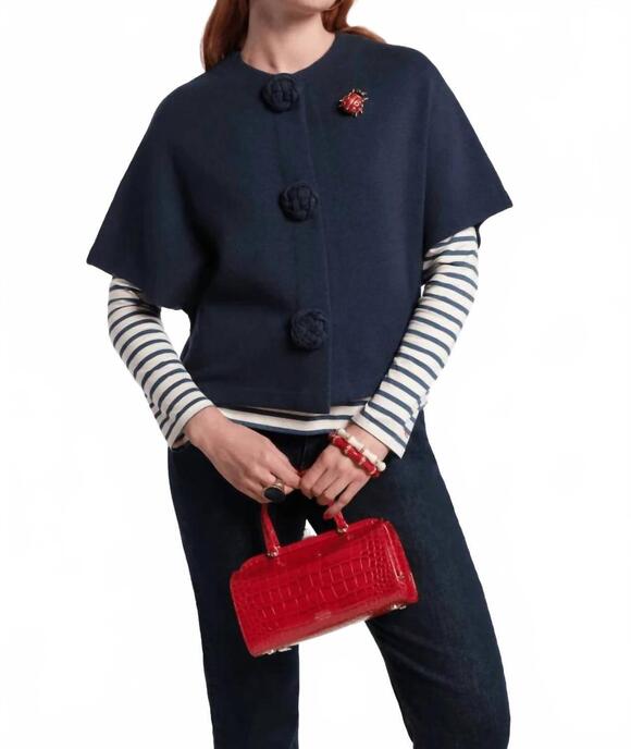 FRANCES VALENTINE Sweaters - NEW FRANCES VALENTINE carnegie wool shrug top in navy